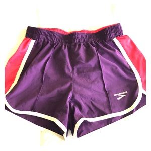 Brooks running shorts with liner